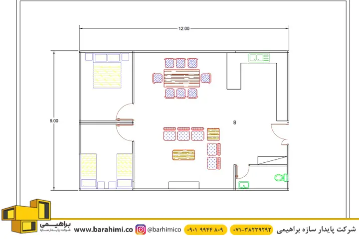 پلان کانکس ویلایی 100 متری